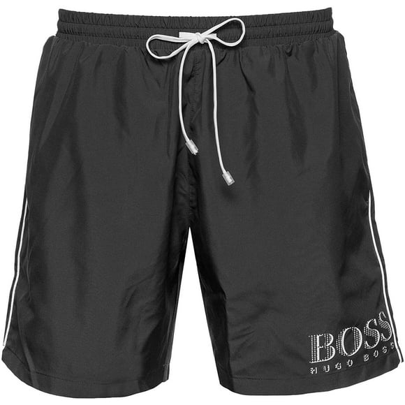 NEW HUGO BOSS solid dark gray swim trunks board shorts swimsuit Large or  XL 